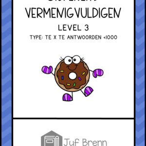 CIJFEREND VERMENIGVULDIGEN TE X TE level 3: antwoord >1000