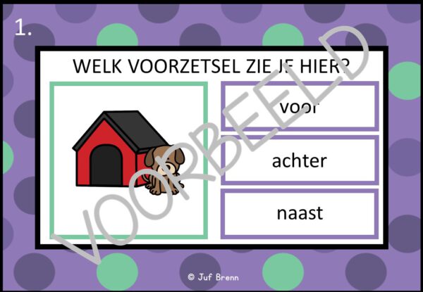 INTERACTIEVE POWERPOINT: VOORZETSELS - Afbeelding 2