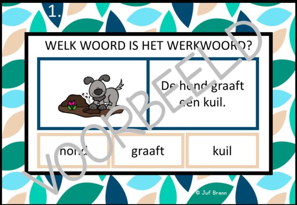 INTERACTIEVE POWERPOINT: WERKWOORDEN HERKENNEN - Afbeelding 2