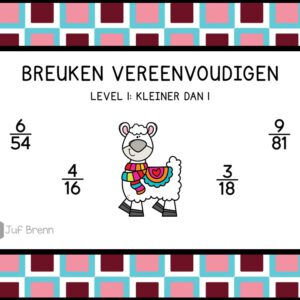 INTERACTIEVE POWERPOINT: BREUKEN VEREENVOUDIGEN KLEINER DAN 1 VALENTIJNS EDITION