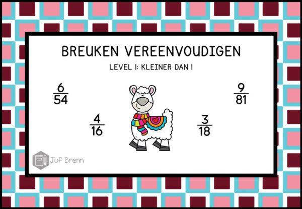 INTERACTIEVE POWERPOINT: BREUKEN VEREENVOUDIGEN KLEINER DAN 1 VALENTIJNS EDITION