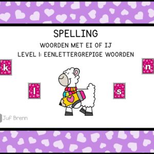 INTERACTIEVE POWERPOINT: SPELLING WOORDEN MET EI OF IJ LEVEL 1 VALENTIJNS EDITION