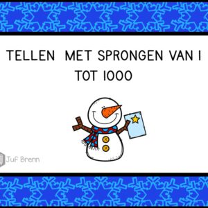 INTERACTIEVE POWERPOINT: TELLEN MET SPRONGEN VAN 1 TOT 1000 WINTER EDITION