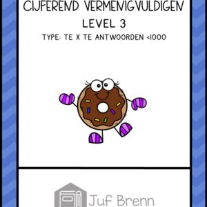 MINI LOCO CIJFEREND VERMENIGVULDIGEN TE X TE level 3: antwoord >1000