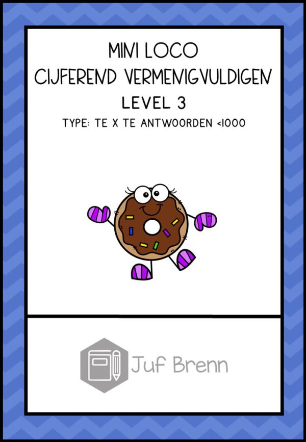 MINI LOCO CIJFEREND VERMENIGVULDIGEN TE X TE level 3: antwoord >1000