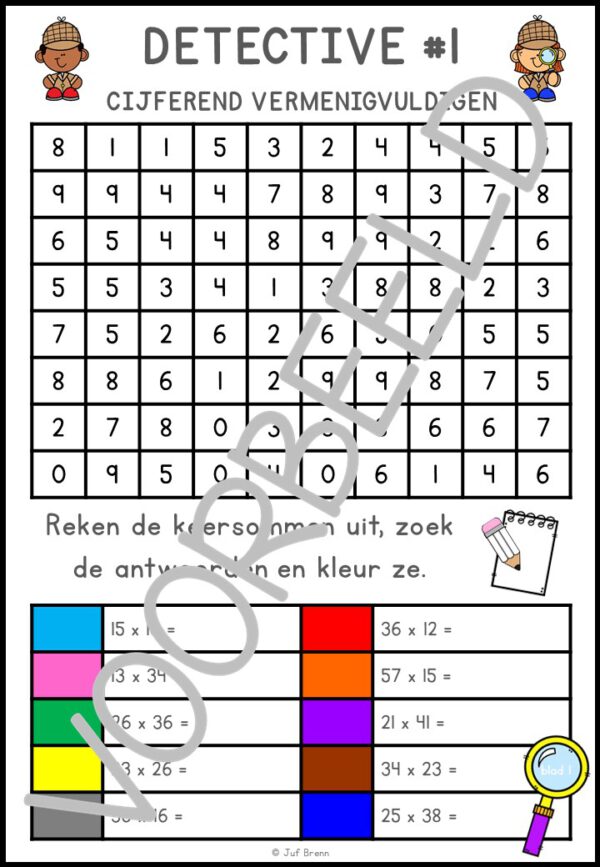 CIJFEREND VERMENIGVULDIGEN TE X TE level 2: antwoord <1000 - Afbeelding 3