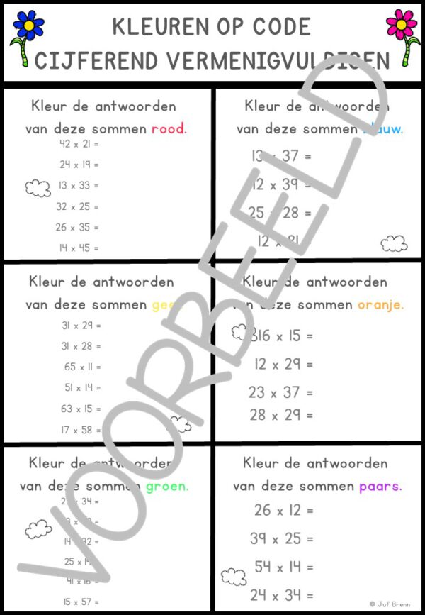 CIJFEREND VERMENIGVULDIGEN TE X TE level 2: antwoord <1000 - Afbeelding 5