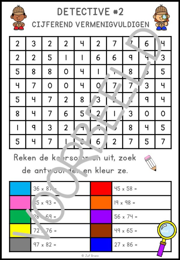 CIJFEREND VERMENIGVULDIGEN TE X TE level 3: antwoord >1000 - Afbeelding 4