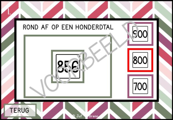 INTERACTIEVE POWERPOINT: AFRONDEN OP HONDERDTALLEN TOT 1000 - Afbeelding 4