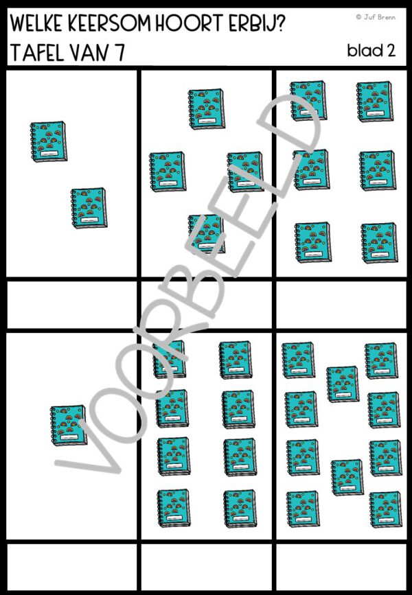 KEERSOMMEN: TAFEL VAN 7 - Afbeelding 3