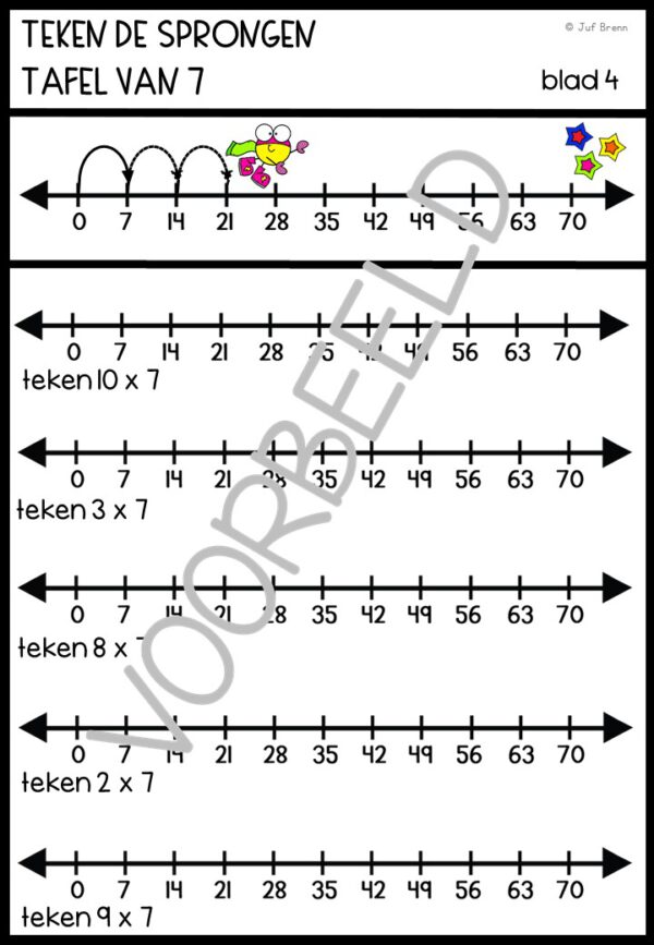 KEERSOMMEN: TAFEL VAN 7 - Afbeelding 5