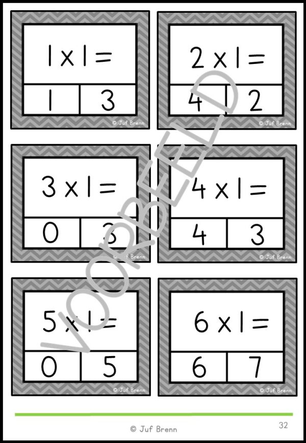 KEERSOMMEN: TAFEL VAN 1 - Afbeelding 7