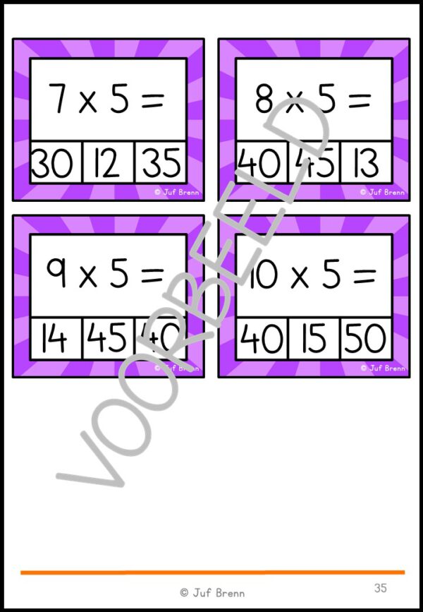 KEERSOMMEN: TAFEL VAN 5 - Afbeelding 4