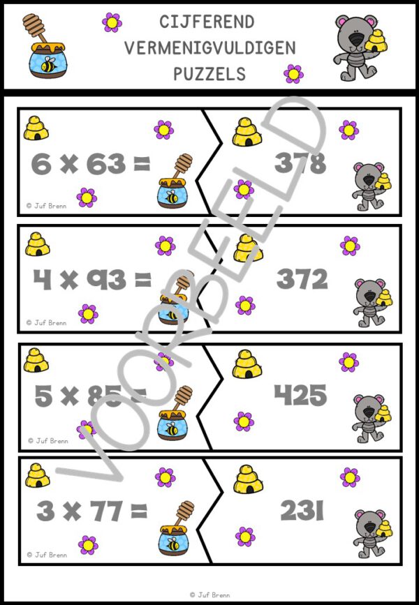 CIJFEREND VERMENIGVULDIGEN E X TE level 1 - Afbeelding 9