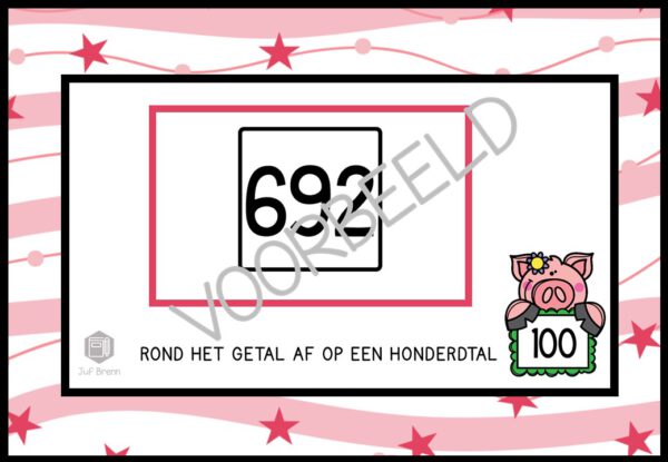 INTERACTIEVE POWERPOINT JOGGEND AFRONDEN LEVEL 3: AFRONDEN OP HONDERDTALLEN TOT 1000 - Afbeelding 3