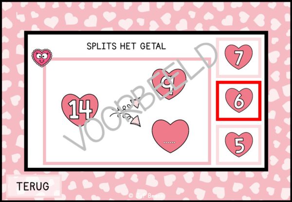 INTERACTIEVE POWERPOINT: SPLITSEN TOT 20 VALENTIJNS EDITION - Afbeelding 5