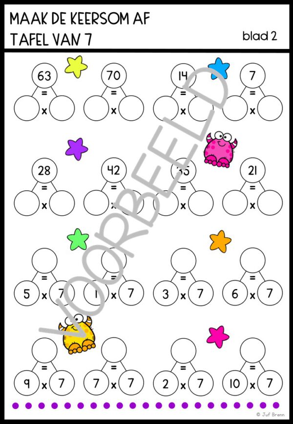 KEERSOMMEN: TAFEL VAN 7 - Afbeelding 7
