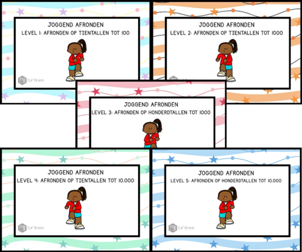 INTERACTIEVE POWERPOINTS JOGGEND AFRONDEN LEVEL 1 T/M 5