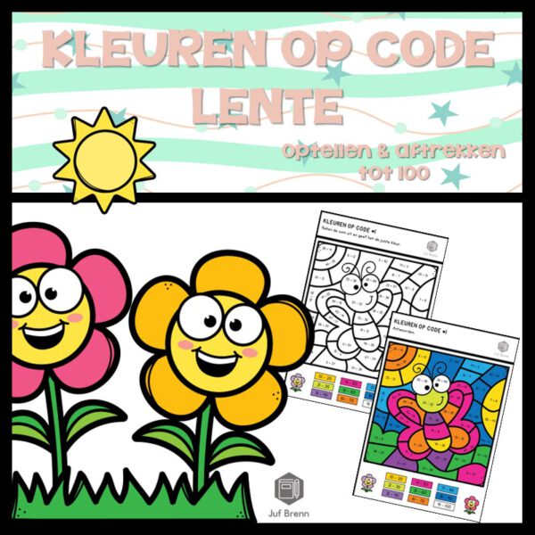 KLEUREN OP CODE: OPTELLEN & AFTREKKEN T/M 100 SPRING EDITION