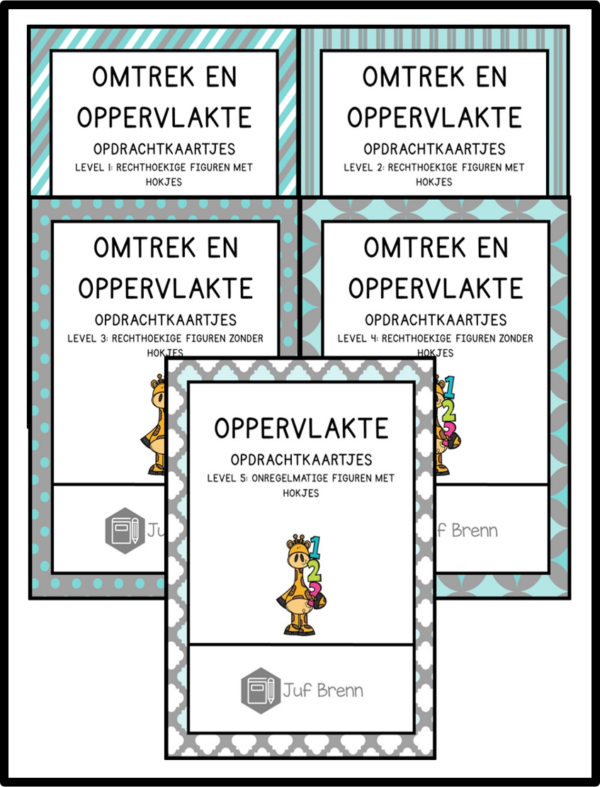 OPPERVLAKTE EN OMTREK LEVEL 1 T/M 5