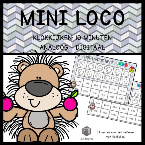 MINI LOCO: KLOKKIJKEN 10 MINUTEN ANALOOG - DIGITAAL