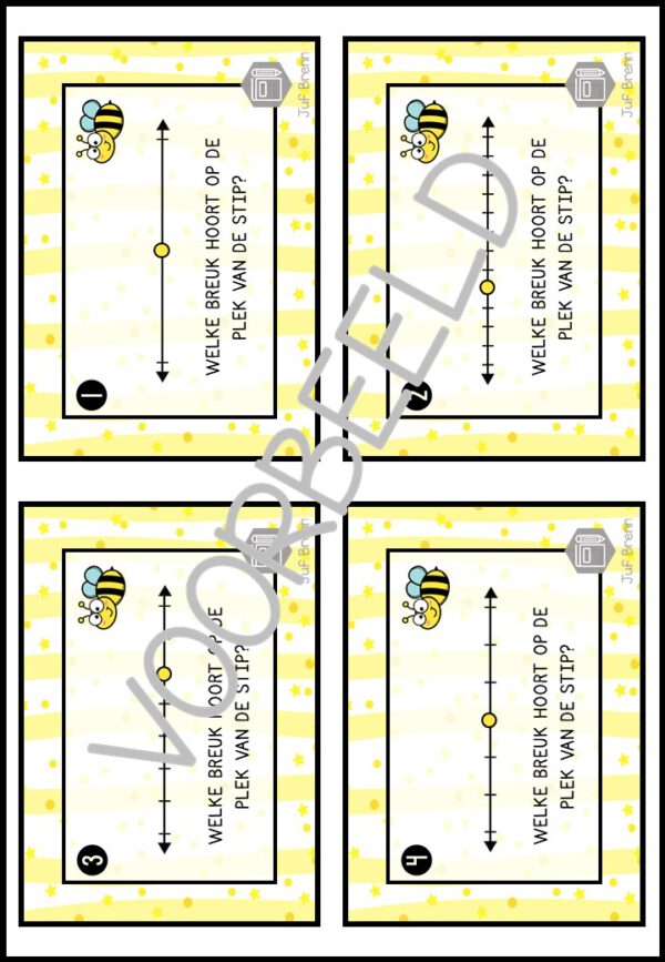 BREUKEN OP DE GETALLENLIJN: TASK CARDS #1 - Afbeelding 2