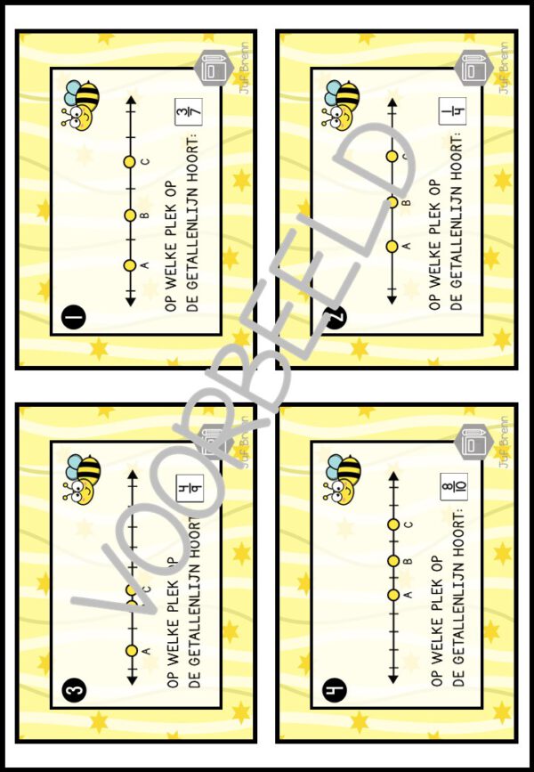 BREUKEN OP DE GETALLENLIJN: TASK CARDS #2 - Afbeelding 2