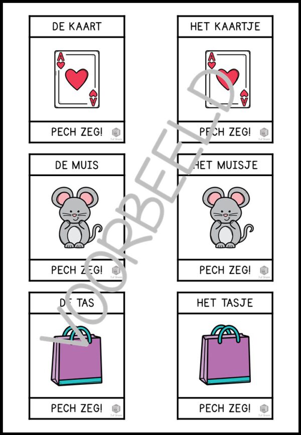 PECH ZEG! VERKLEINWOORDEN + JE LEVEL 1 - Afbeelding 2