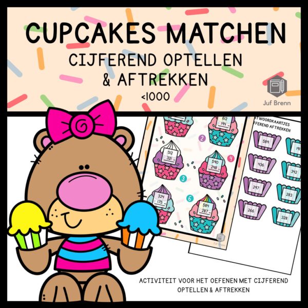 CUPCAKES MATCHEN: CIJFEREND OPTELLEN EN AFTREKKEN #1
