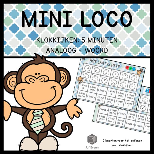MINI LOCO: KLOKKIJKEN 5 MINUTEN ANALOOG - WOORDEN