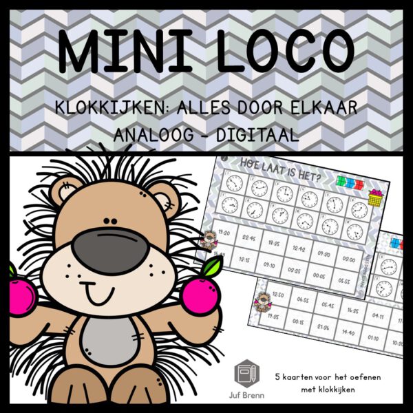 MINI LOCO: KLOKKIJKEN ALLES DOOR ELKAAR ANALOOG - DIGITAAL