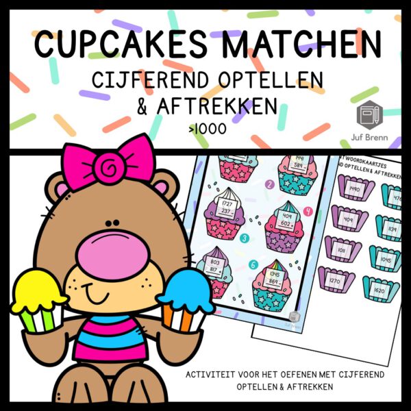 CUPCAKES MATCHEN: CIJFEREND OPTELLEN EN AFTREKKEN #2