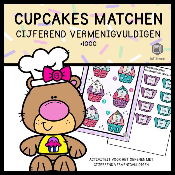 CUPCAKES MATCHEN: CIJFEREND VERMENIGVULDIGEN #1