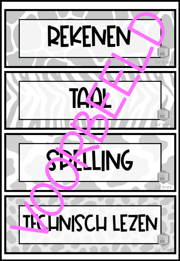DAGRITMEKAARTEN DIERENPRINT GRIJS - Afbeelding 2