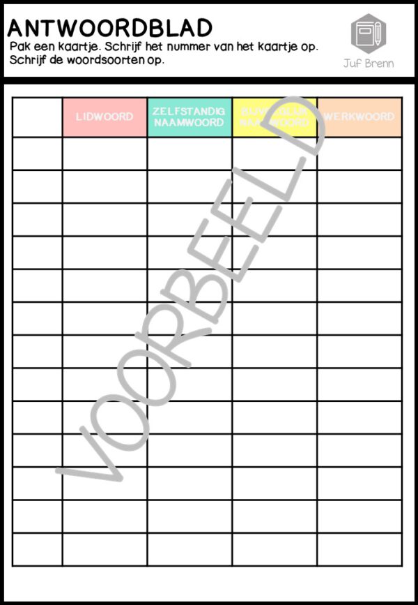 TASK CARDS: WOORDSOORTEN BENOEMEN LEVEL 1 SUMMER EDITION - Afbeelding 3