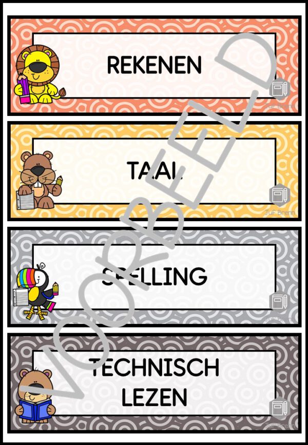 DAGRITMEKAARTEN THEMA DIEREN - Afbeelding 2