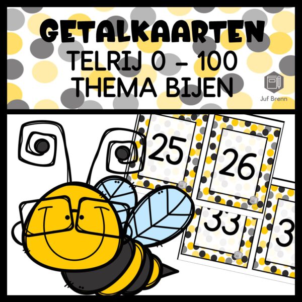 GETALKAARTEN T/M 100 THEMA BIJEN