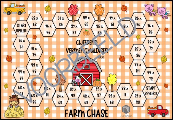 FARM CHASE: CIJFEREND VERMIGVULDIGEN TE X TE ANTWOORD GROTER DAN 1000 - Afbeelding 2