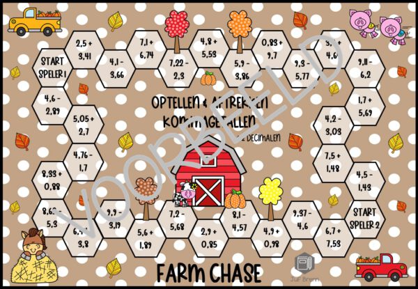 FARM CHASE: KOMMAGETALLEN OPTELLEN EN AFTREKKEN 1 EN 2 DECIMALEN - Afbeelding 2
