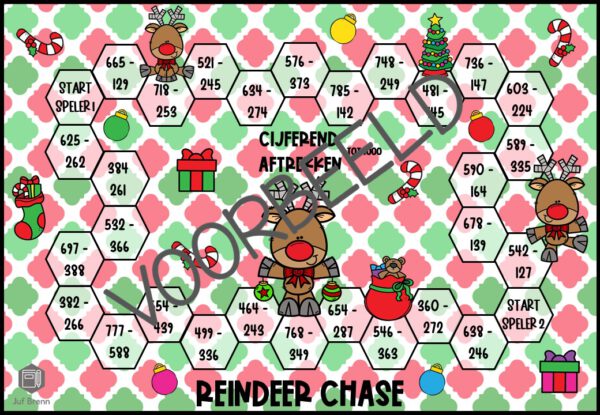 REINDEER CHASE: CIJFEREND AFTREKKEN TOT 1000 - Afbeelding 2