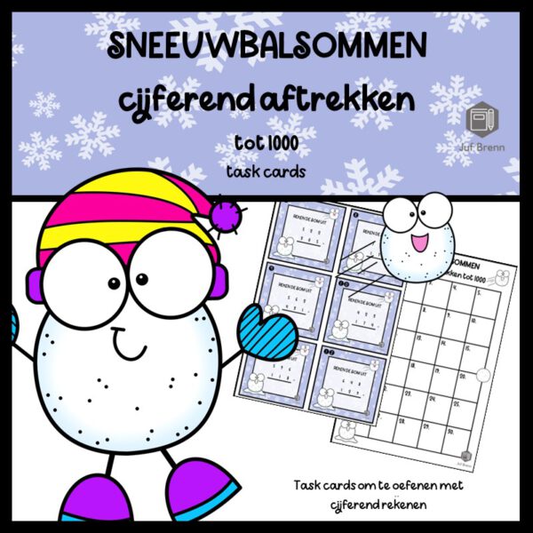 SNEEUWBALSOMMEN: CIJFEREND AFTREKKEN TOT 1000