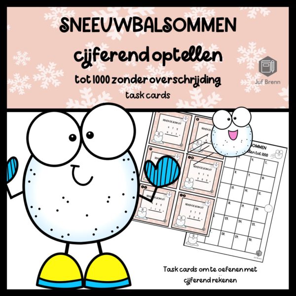 SNEEUWBALSOMMEN: CIJFEREND OPTELLEN TOT 1000 ZONDER