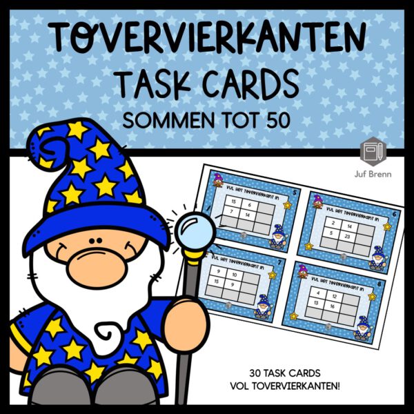 TASK CARDS TOVERVIERKANTEN: SOMMEN TOT 50