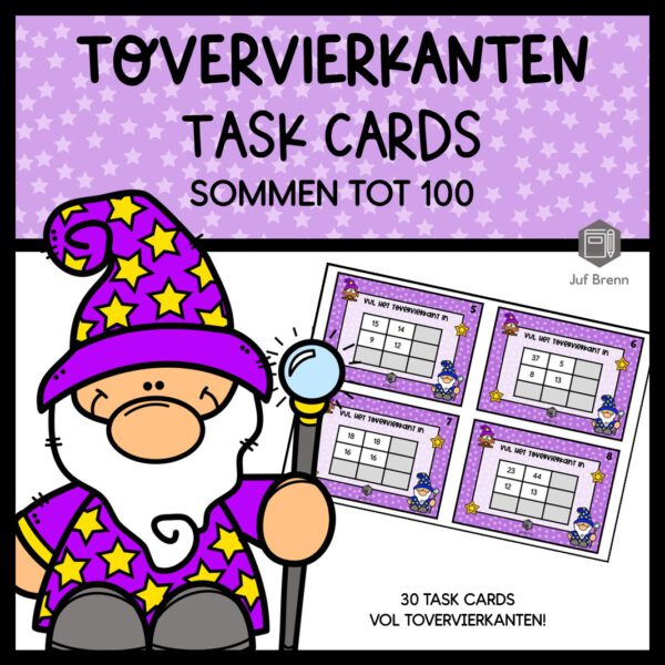 TASK CARDS TOVERVIERKANTEN: SOMMEN TOT 100