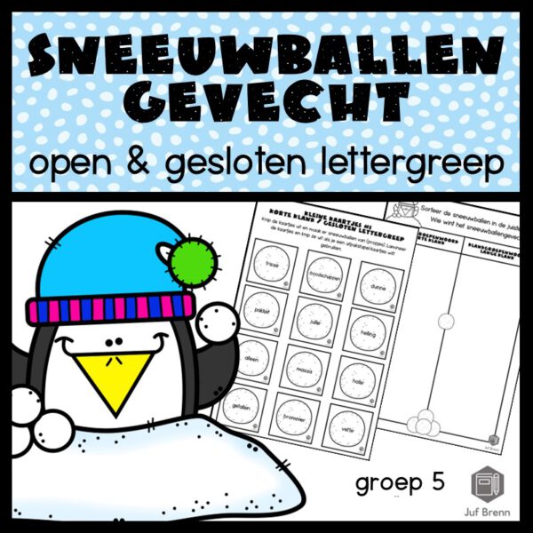 SNEEUWBALLENGEVECHT: OPEN & GESLOTEN LETTERGREEP 5
