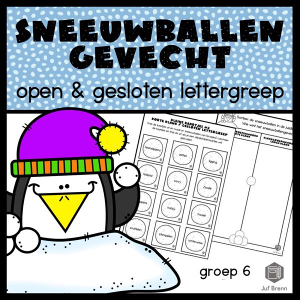 SNEEUWBALLENGEVECHT: OPEN & GESLOTEN LETTERGREEP 6