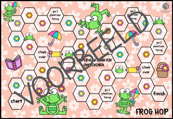 FROG HOP OPPERVLAKTEMATEN OMREKENEN IN HELE GETALLEN - Afbeelding 2