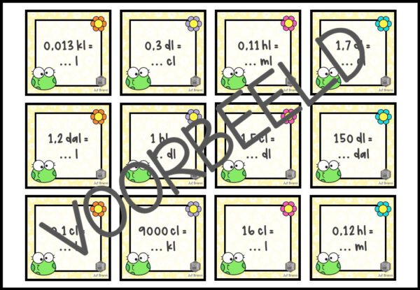 FROG HOP ALLE INHOUDSMATEN OMREKENEN IN KOMMAGETALLEN - Afbeelding 3