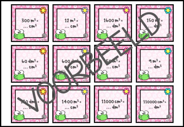 FROG HOP KUBIEKE INHOUDSMATEN OMREKENEN IN HELE GETALLEN - Afbeelding 3