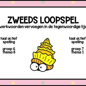 ZWEEDS LOOPSPEL TAAL ACTIEF WERKWOORDEN TEGENWOORDIGE TIJD STAM D